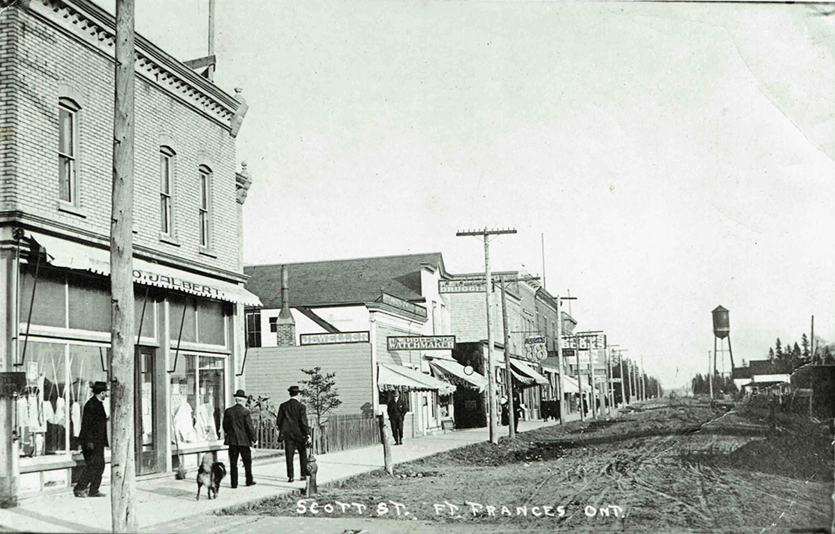 Watchmaker's shop, Fort Frances, 1908